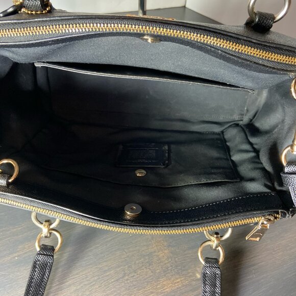 Coach Black Pebbled Leather Mini Kelsey Satchel – Crossbody + Shoulder Bag - Picture 8 of 11